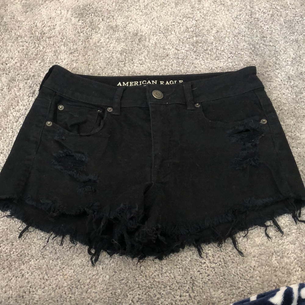 Black Jean shorts